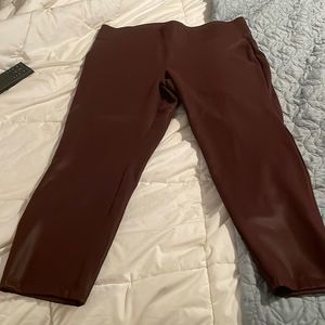 Beautiful new faux leather brownish colored pants